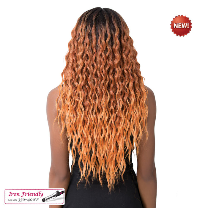 Swiss Lace Sunflower Lace Front & Lace Part Synthetic Wig,Ntt Ginger