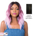 Synthetic Hair Lace Front Wig Swiss Lace Deep Part_ Sun Kiss,Off Black Base With Light Auburn Highlights