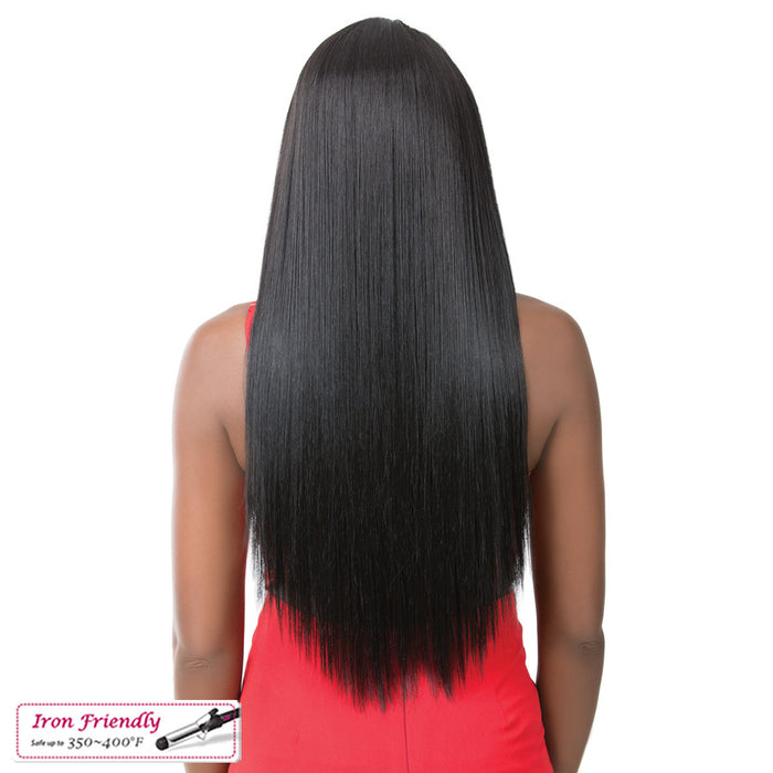 Synthetic T-Braided Part Lace Front Wig - Candela,Off Black