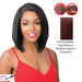 Synthetic Swiss Lace Front Wig Swiss Lace T Braided Part Malibu,P33/350/Burg