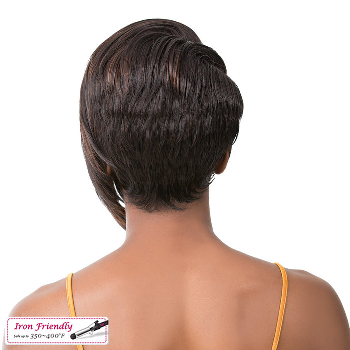 Iron Friendly Swiss Lace Front Wig Swiss Lace Two Block,Hs4/30
