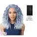 Swiss Lace Marina Lace Front & Lace Part Synthetic Wig,Off Black Base With Light Auburn Highlights