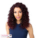 Swiss Lace Marina Lace Front & Lace Part Synthetic Wig,Off Black Top With Burgundy Ends