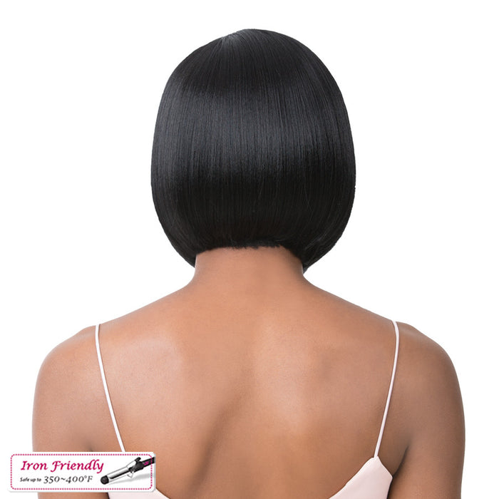 Synthetic Hair Lace Front Wig Swiss Lace Zody,Off Black