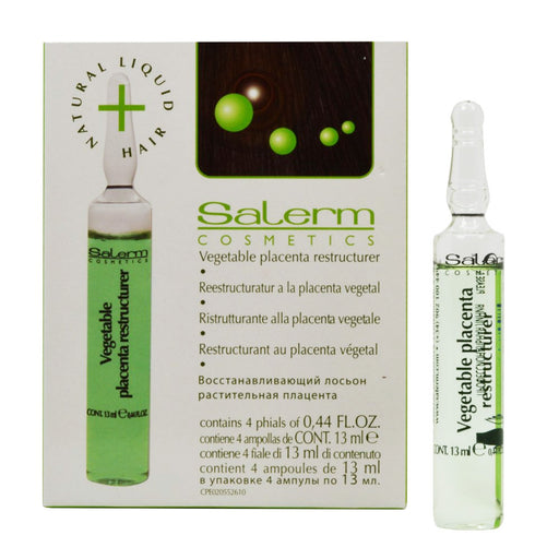 Salerm Vegetable Placenta Hair Restructuer, 0.43 oz/13ml, Pack of 4