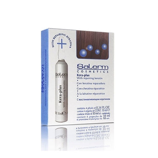 Salerm Kera Plus Hair Treatment for Thermally Protects,  0.43oz/13ml, Pack of 4