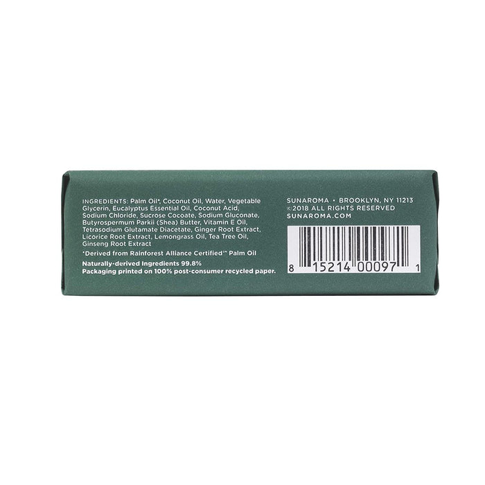 Sunaroma, Eucalyptus With Tea Tree Oil & Ginger Soap Bar 8 Oz.