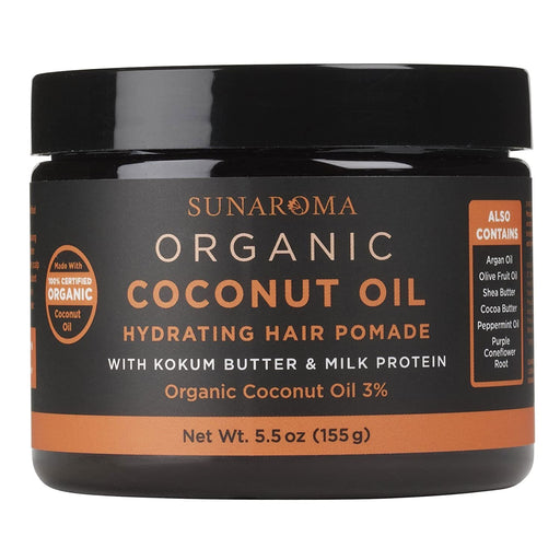 Sunaroma Organic Coconut Oil Hair Pomade 5.5 Oz Jar