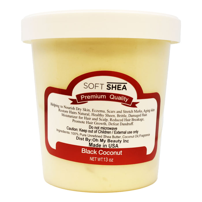 SoShea Whipped Shea Butter Black Coconut Body Cream 13.5 Oz.