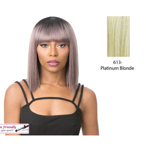 Real Hair Line Part Iron Friendly Wig - Sugar Song,Platinum Blonde