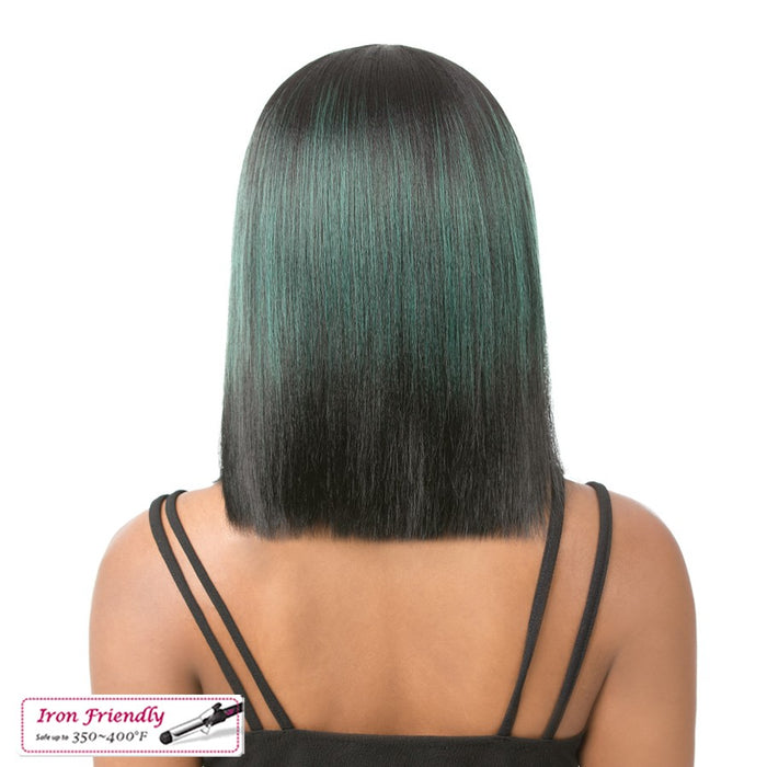 Real Hair Line Part Iron Friendly Wig - Sugar Song,Green