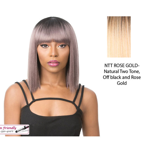 Real Hair Line Part Iron Friendly Wig - Sugar Song,Ntt Rose Gold
