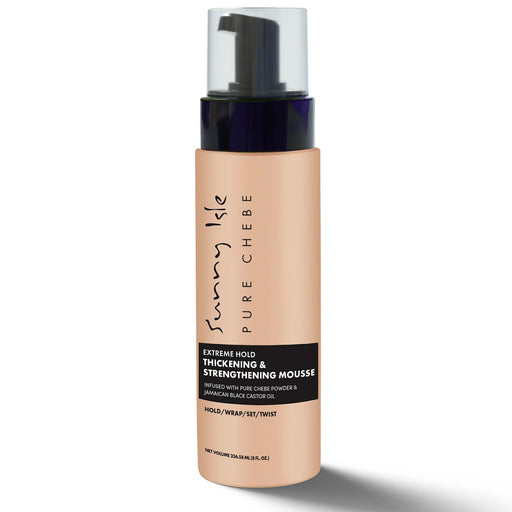 Sunny Isle Pure Chebe Extreme Hold Thickening Strengthening Mousse, 8 Oz