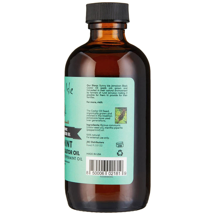 Sunny Isle Peppermint Jamaican Black Castor Oil 4 Oz.