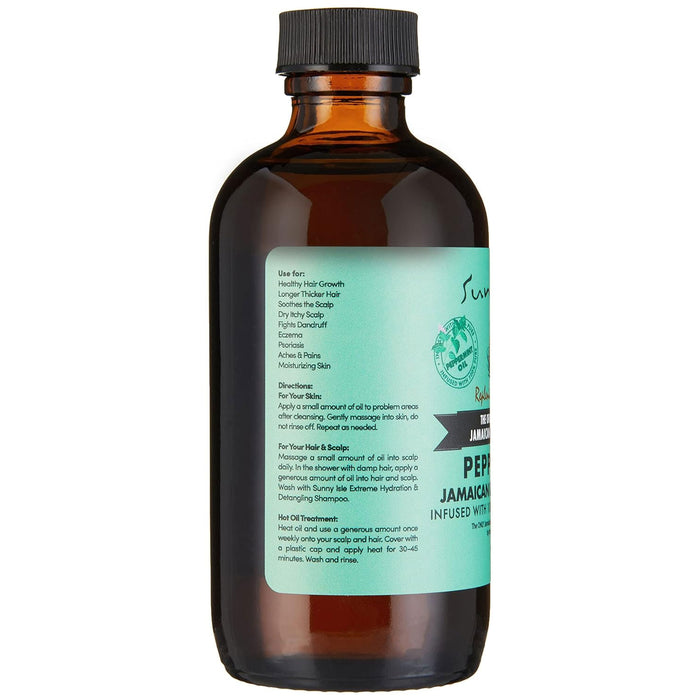 Sunny Isle Peppermint Jamaican Black Castor Oil 4 Oz.