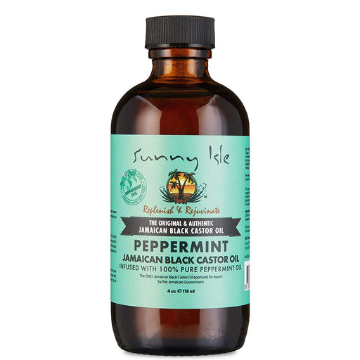 Sunny Isle Peppermint Jamaican Black Castor Oil 4 Oz.
