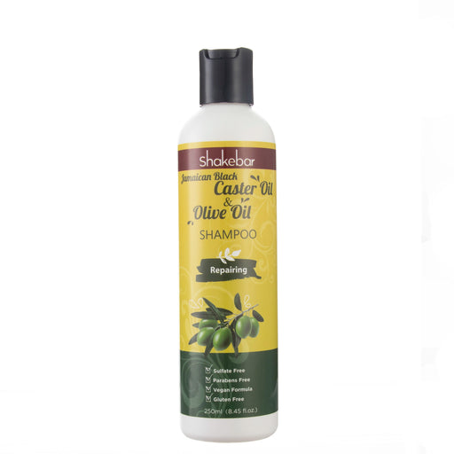Shakebar Jamaican caster Oil, Oilive Oil Repairing Shampoo, 8.4 oz/250ml