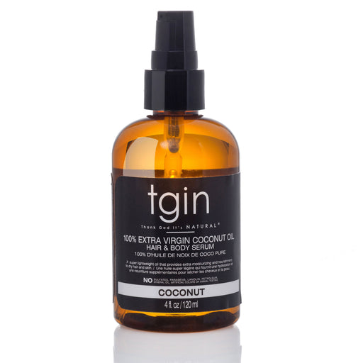 Tgin 100 Percent Extra Virgin Coconut Oil Hair and Body Serum 4 oz
