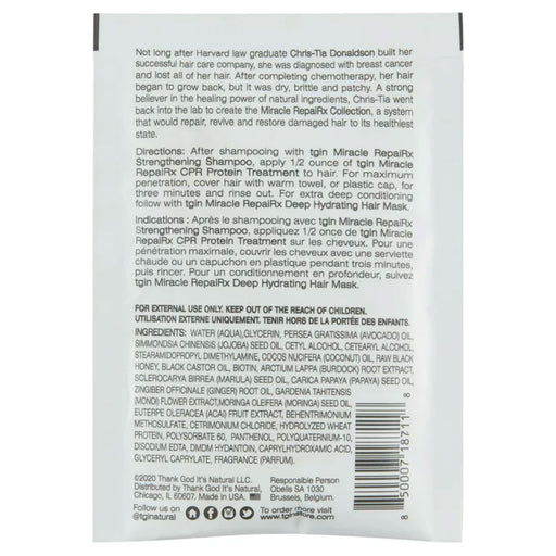 TGIN Miracle RepaiRx CPR Protein Treatment, 1.75 Oz.