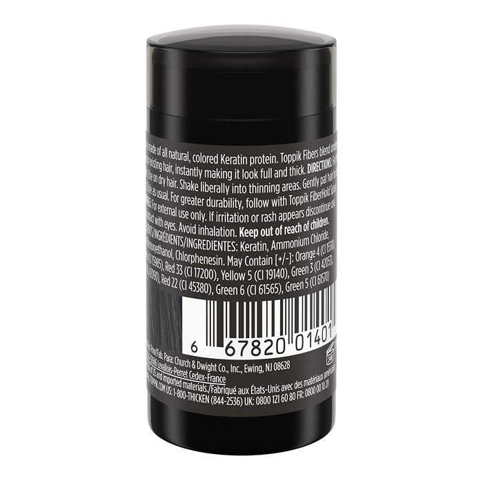 Toppik Hair Building Fibers Travel Size, Black, 0.11 Oz