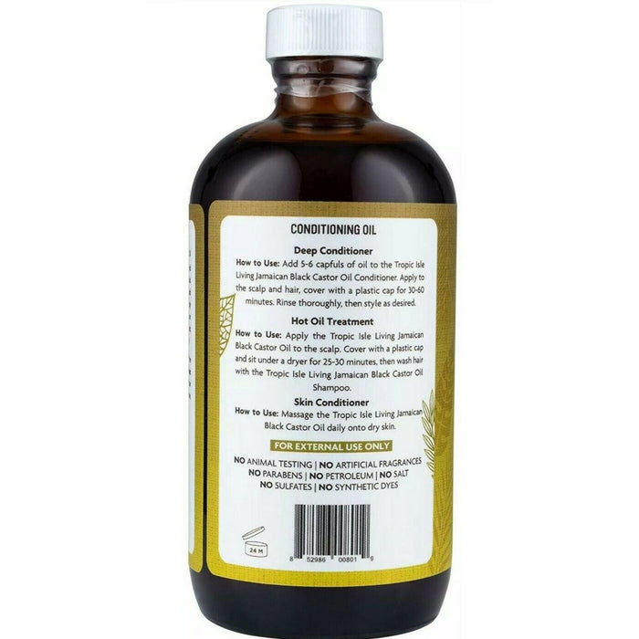 Tropic Isle Living Jamaican Black Castor Oil, 8 Oz