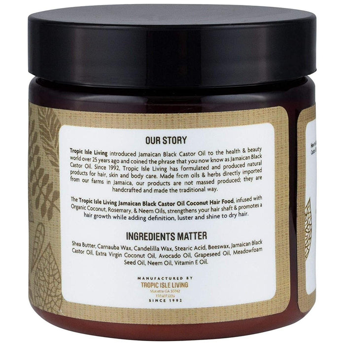 Tropic Isle Living Jamaican Coconut Black Castor Oil Hair Food 4 Oz.