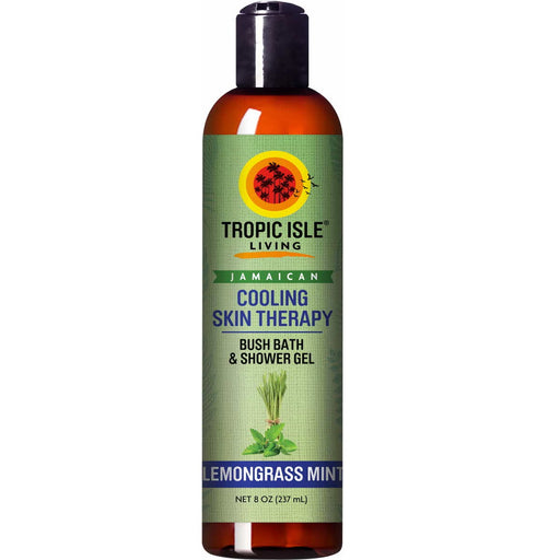 Tropic Isle Living Jamaican Cooling Skin Therapy Bush Bath & Shower Gel Lemongrass Mint 8 Oz.
