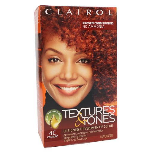Clairol Textures Tones Permanent Creme Hair Color 4C Cognac