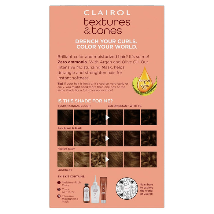 Texture Tones Permanent Hair Color,Caramel Brown,5G