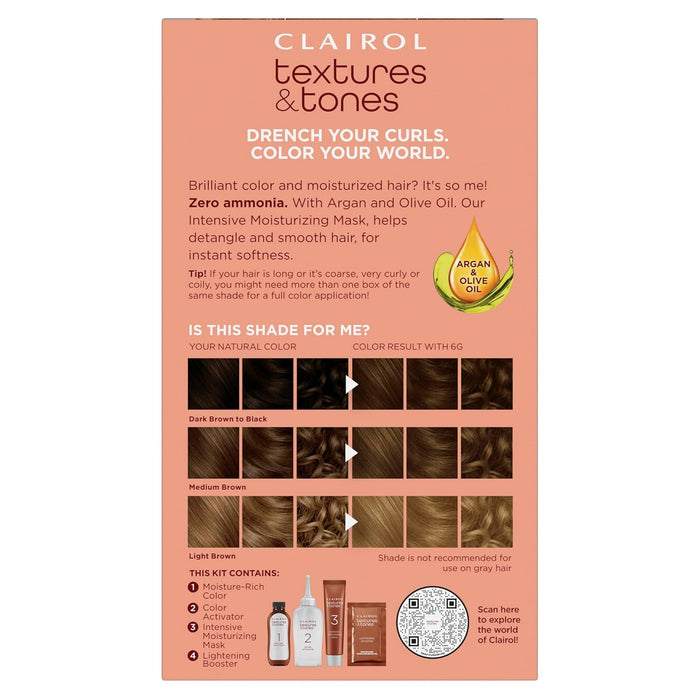 Texture Tones Permanent Hair Color,Honey Blonde,6G