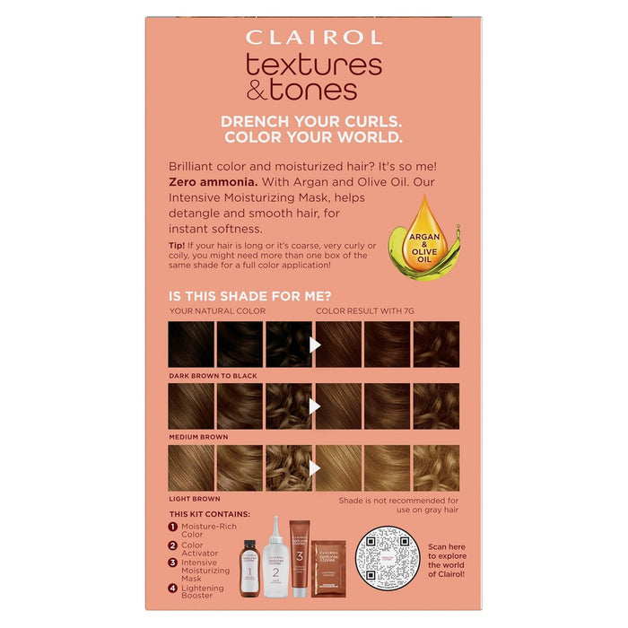 Texture Tones Permanent Hair Color,Luminous Blonde,7G