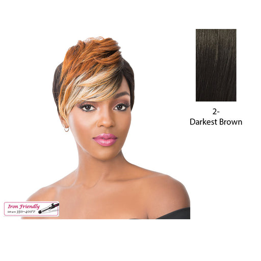 Synthetic U Part Wig Umi,Darkest Brown