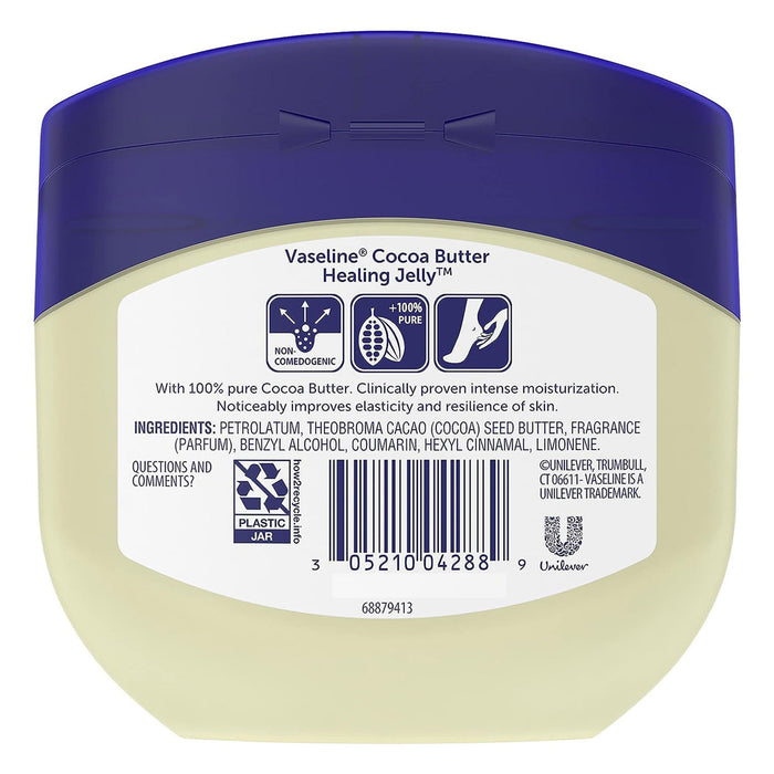 Vaseline Pure Petroleum Jelly Cocoa Butter, 13 Oz.