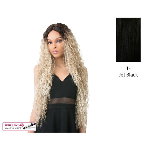 Synthetic Hair Iron Friendly Wig Valencia,Black