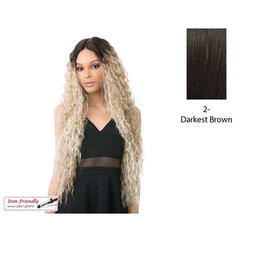 Synthetic Hair Iron Friendly Wig Valencia,Darkest Brown