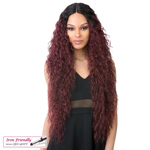 Synthetic Hair Iron Friendly Wig Valencia,Ttp1B/99J/Bg/Red
