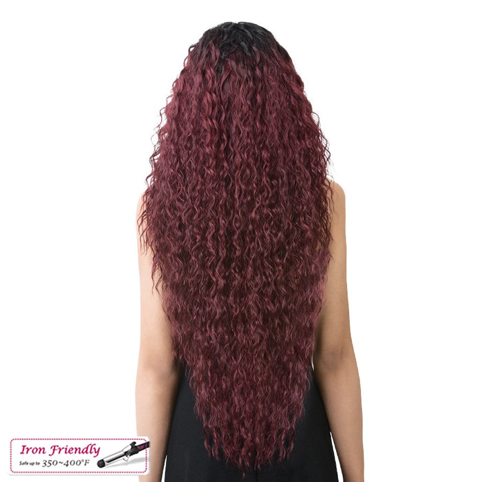Synthetic Hair Iron Friendly Wig Valencia,Ttp1B/99J/Bg/Red