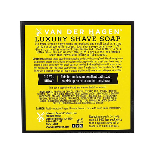 Van Der Hagen Scented Luxury Shave Soap, 3.5 Oz.