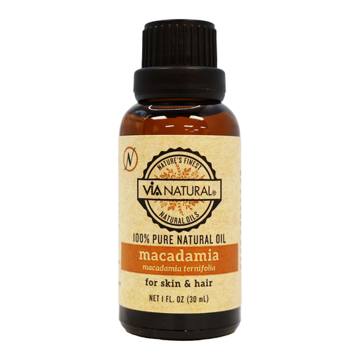 Via Natural Pure Natural Oil Macadamia for Skin and Hair 1 Oz.