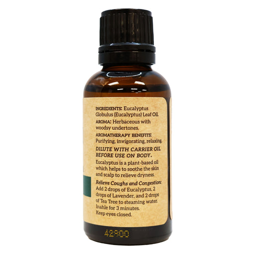 Via Natural Eucalyptus Essential Oil for Aromatherapy 1 Oz.