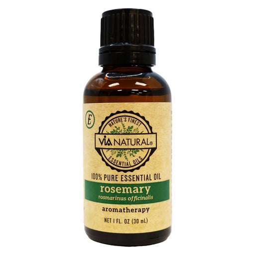 Via Natural Rosemary Essential Oil for Aromatherapy 1 Oz.