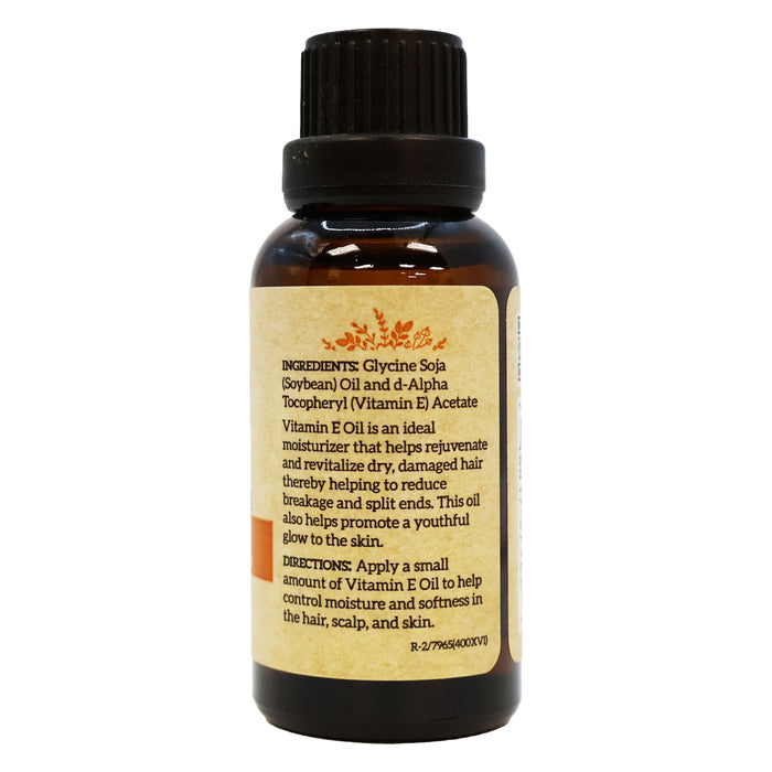 Via Natural Pure Blended Oil Vitamin E for Skin and Hair 1 Oz.