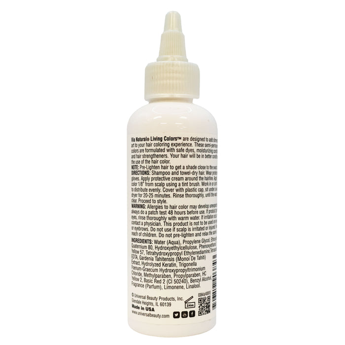 Via Natural Living Hair Colors 38 Murange 4 Oz.