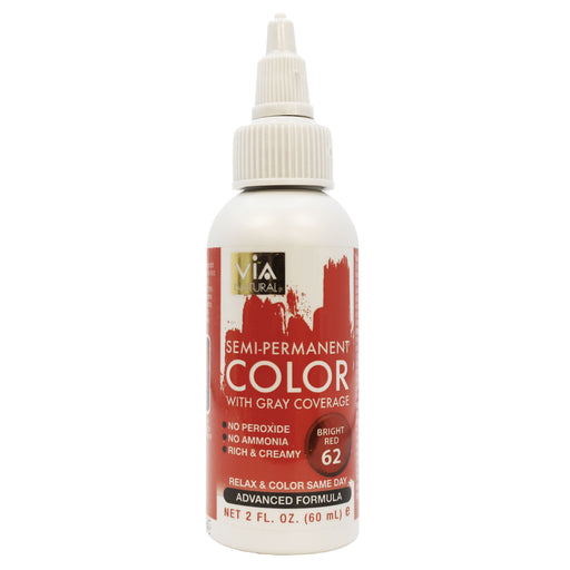 Via Natural Hair Color 62 Bright Red 2 Oz.