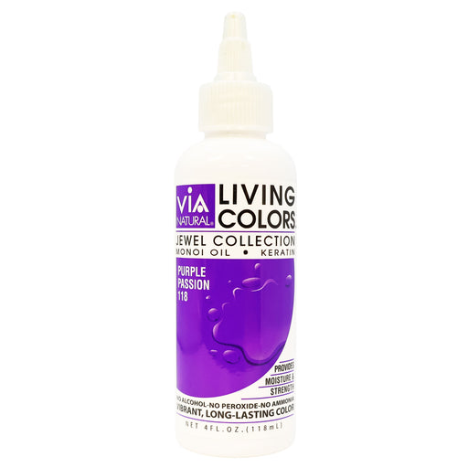 Via Natural Living Hair Colors 118 Passion Purple 4 Oz.
