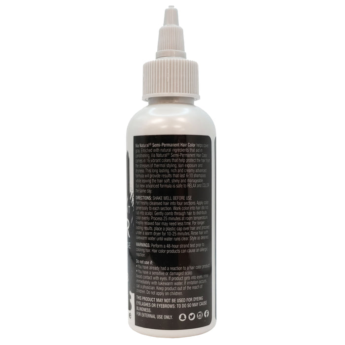 Via Natural Hair Color 128 Black Satin 4 Oz.