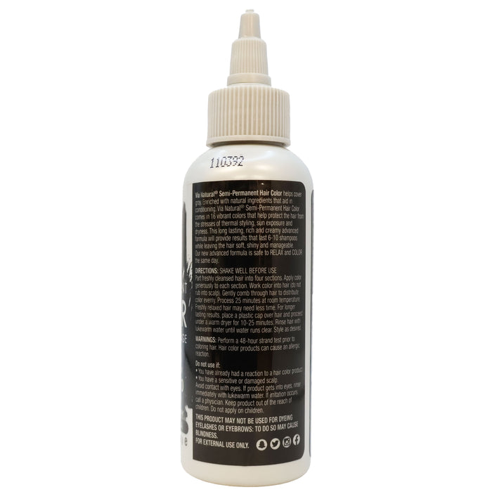 Via Natural Hair Color 130 Jet Black 4 Oz.