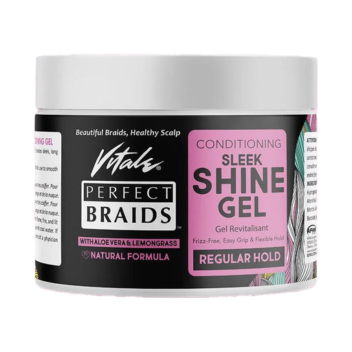 Vitale Perfect Braids Sleek Shine Gel Regular Hold, 8 oz