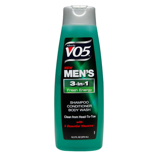 Alberto V05 Men's 3 In 1 Shampoo Conditioner Body Wash Fresh Energy 12.5 Oz