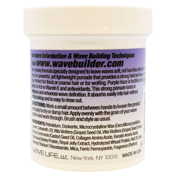 Wavebuilder Deep Wave Purple Haze Ultra Hold Pomade 3 Oz.
